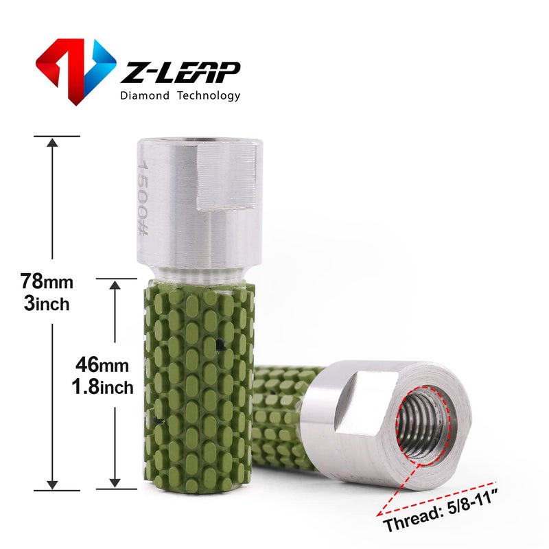 Z-LEAP 1 Inch Diamond Drum Wheels with 5/8"-11 Thread for Polishing Marble Granite Concrete Kitchen Sink Hole - Image 3